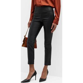 Vince Cropped slim leather pants - black - L