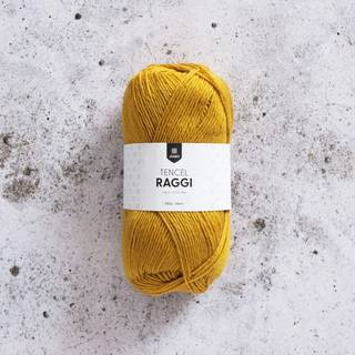 Järbo Tencel Raggi 100g 25006 Golden yellow Indhold: 75% uld, 25% tencel Vægt/længde: 100 g = ca. 266 meter Anbefalede pinde: 3 mm Strikkefasthed: 10 x 10 cm = 25 m x 33 p Håndvask, max 30°C / Tørres fladt.