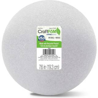 Floracraft Craftfom Ball 7,6 tommer hvid