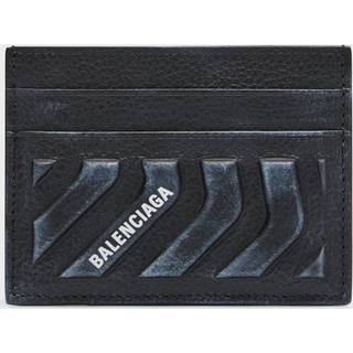 Balenciaga - Logo-Print Embossed Full-Grain Leather Cardholder - Men - Black