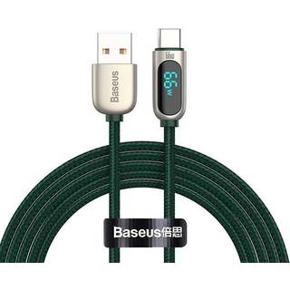 Baseus - Basis USB-skærmkabel til Type-C, 66W, 2m - Grøn