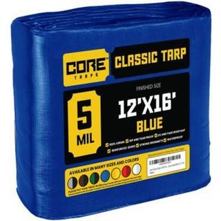 Core Tarps Classic 5 Mil Tarp Cover Vandtæt UV -resistent Rip and Tear Proof Poly Tarpaulin med forstærkede kanter til tagcamping Patio Pool Cove