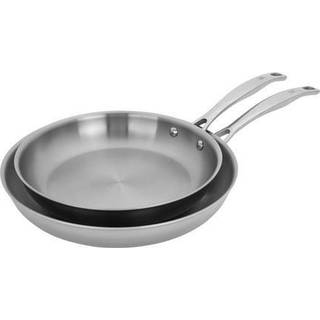 Henckels kl?dt H3 2-pc induktion Frying Pan S?t 10-tommer Fry Pan og 12-tommer Fry Pan Rustfrit st?l holdbar og let at reng?re