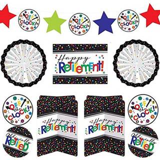 Officielt pensioneret rumindretningss?t - levende design - perfekt til pensioneringsfester og mindev?rdige begivenheder