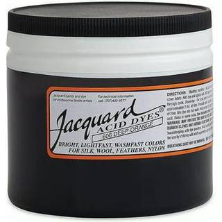 Jacquard Acid Dye - Deep Orange - 8 Oz Net WT - Acid Dye For Wool - Silk - Feathers - and Nylons - Brilliant Colorfast og Meget koncentreret