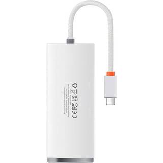 Baseus - Lite-serie Hub 4in1 USB-C til 4x USB 3.0 + USB-C, 25 cm (Hvid)