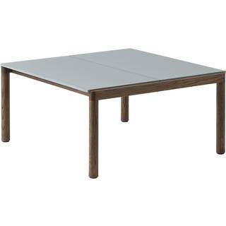 Muuto Couple Coffee Table 2 Plain 80 X 84 - Taupe/Mørk Olieret Eg Pale Blue/Dark Oiled Oak