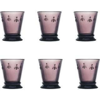 La Rochère Abeille drikkeglas 26 cl 6-pak Aubergine
