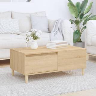 sofabord 90x50x36,5 cm konstrueret træ sonoma-eg