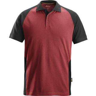 Snickers Tofarvet poloshirt 27 chilirød/sort, XL 27501604007