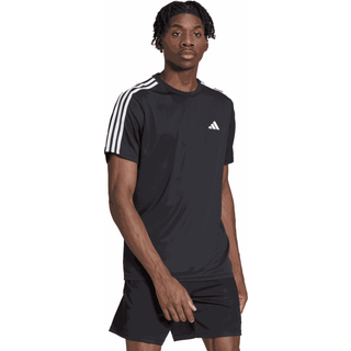 Train Essentials 3-Stripes Training T-shirt - Black / White - L