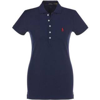 Polo Ralph Laurentil kvinder. 211870245002 Stretch poloshirt Slim Fit navy (L), Casual, Bomuld, Korte ærmer, Blå