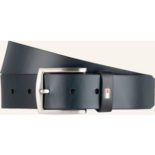 Tommy Hilfiger New Denton læder bælte - Navy - Str. 105cm - Modish.dk