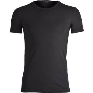 Ermenegildo Zegna Herren T-Shirt schwarz Baumwolle & Mix unifarben