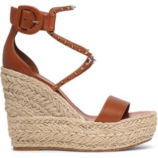 Christian Louboutin Chocazeppa leather wedge espadrilles - brown - EU 36