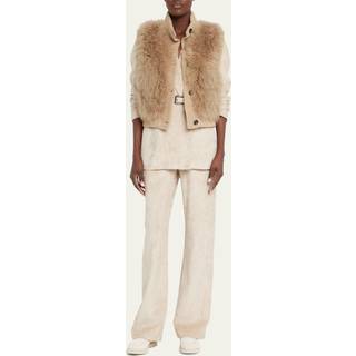 Brunello Cucinelli High-rise wide-leg corduroy pants - beige - L