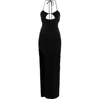 Off-White Cutout ribbed-knit gown - black - L