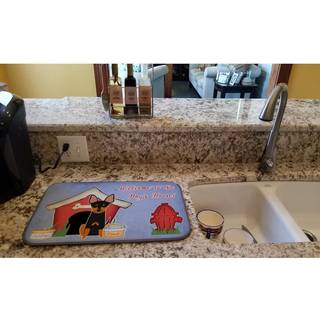 """" Caroline's Treasures Dog House Collection English Toy Terrier Dish Drying Mat 14 """" """" X 21 """" """" """"