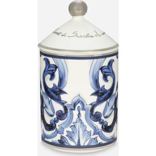 Dolce&Gabbana Casa Candlelight And Scents - 'Blu Mediterraneo' porcelain scented candle, Sicilian neroli and lemon in Multicolor Porcelain