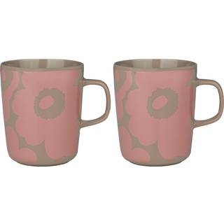 OIVA Unikko krus 2,5 dl, terra/peach, 2-pak