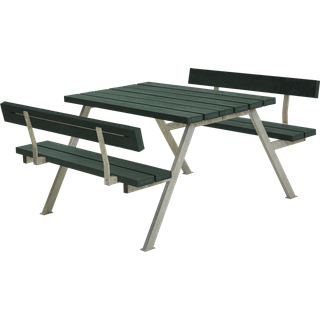 Plus Alpha Bord/Bænkesæt m/2 ryglæn 118 cm - Grøn ReTex
