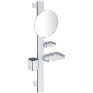 Ideal Standard Alu+ spejl med hylder, sølv, Ø20,5 cm