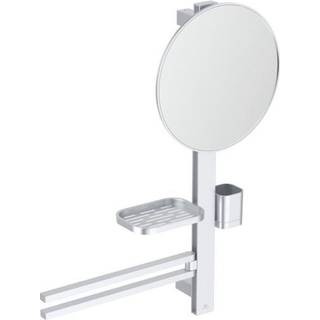 Alu+ spejl- og hyldesæt Silver, m/2 hylder+håndklædeho BD588SI