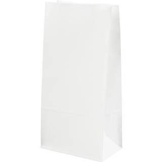 Papirpose, 6,5x11x22,5 cm, Hvid, 100 stk.