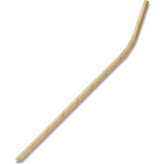 Sugerør m/knæk, Papir, Brun, 24cm, Ø6mm, 250 stk
