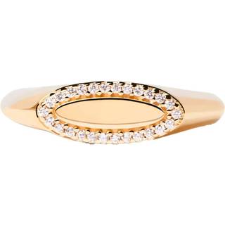PDPAOLA Lace Stamp Ring 18 kt. Forgyldt Sølv AN01-629-52 - Dame - 925 Sterling Silver