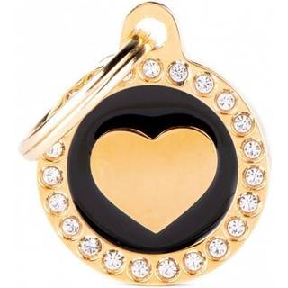 MyFamily Glam Sort/Guld - Hjerte