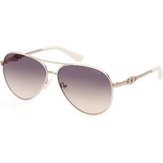Guess Kvinde GU7885-H 21P Solbriller Metal Hvid Grøn Pilot Normal Skygge