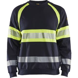 Blåkläder 3459 Multinorm Sweatshirt Inherent / Multinorm Sweatshirt Inherent - XS - Marineblå/High Vis Gul