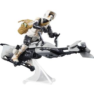 Star Wars The Mandalorian The Vintage Collection Speeder Bike Scout Trooper and Grogu 9.5 cm