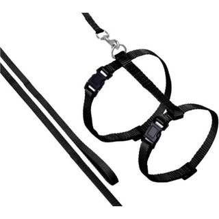 FLAMINGO - Ziggi Cat harness with line - Black