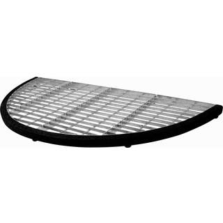 Home It halvrund trinrist med 6 stillesko, galvaniseret/sort, 42 x 82 cm