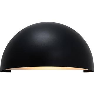 Udendørs væglampe Scorpius Maxi Round, sort, plast