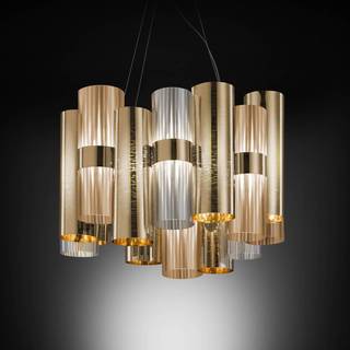 Slamp La Lollo Lysekrone Medium - Loftslamper Lentiflex® Guld - LALSM00GLD01T00000EU