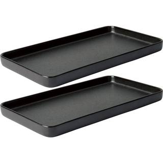Aida RAW Titanium Black rektangulær fad ovnfast 2 stk