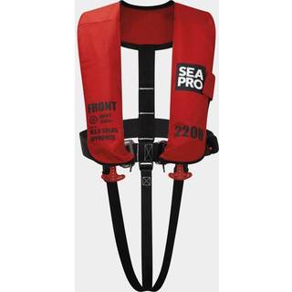 Oppustelig redningsvest Seapro Solas 220N, automatisk, rød + kulsyrepatroner 2 x 60 gram, One-Size (&gt; 50 kg)