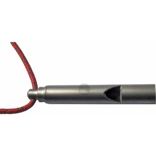 Vargo Titanium Emergency Whistle | 100+ decibel Pealess Whistle Ultralight .1 oz. (3 gram) | Backpacking Survival Whistle med reflekterende lanya