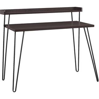 Skrivebord med hylde i Wood Look Espresso