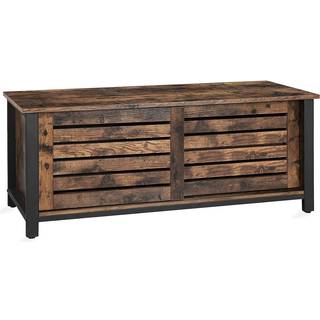 Vasagle Industrial TV Stand for TV'er op til 48 tommer, tv -skab med skydedøre og 2 hylder, Lowboard i stuen Soveværelse Hallway, stål, 110 x 40