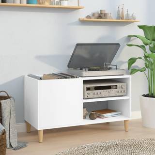 vinylskab 84,5x38x48 cm konstrueret træ hvid