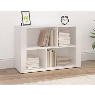 skænk 80x30x54 cm konstrueret træ hvid