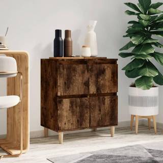 skænk 60x35x70 cm konstrueret træ røget egetræsfarve