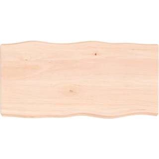 bordplade 80x40x(2-6)cm naturlig kant ubehandlet massivt træ