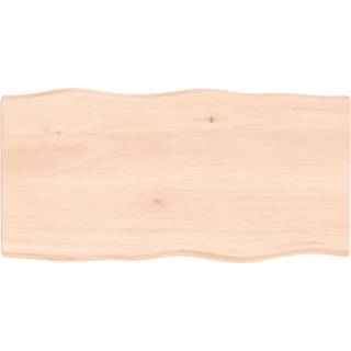 bordplade 100x50x(2-4)cm naturlig kant ubehandlet massivt træ