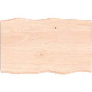 bordplade 80x50x(2-4)cm naturlig kant ubehandlet massivt træ