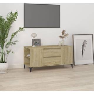 tv-bord 102x44,5x50 cm konstrueret træ sonoma-eg